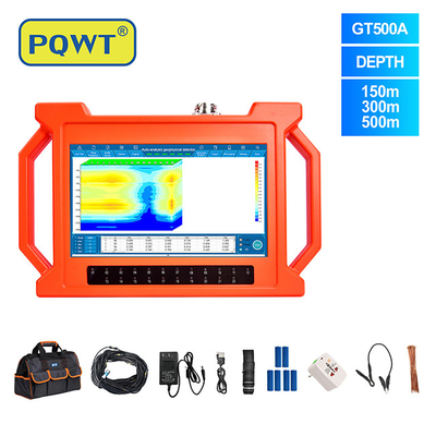 PQWT GT500A গ্রাউন্ডওয়াটার ডিটেক্টর মেশিন 500m স্বয়ংক্রিয় ভূগর্ভস্থ জল অনুসন্ধানকারী