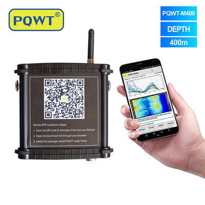 PQWT M400 মোবাইল ভূগর্ভস্থ জলের ডিটেক্টর ভূগর্ভস্থ আবিষ্কারক 400m ফোনে খনির জলের সনাক্ত