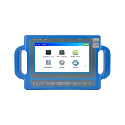 PQWT S500 জল ডিটেক্টর ৫০০ মিটার গভীরতা ৭ ইঞ্চি টাচ স্ক্রিন