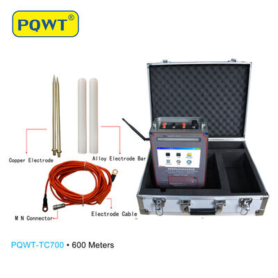 পেশাদার জল সনাক্তকরণ মেশিন PQWT TC700 স্বয়ংক্রিয় ম্যাপিং বোরহোল গভীর ভূগর্ভস্থ জল ডিটেক্টর 600m